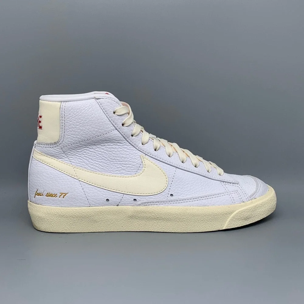 Nike Blazer Mid 77 Vintage Popcorn‎ White Skate Shoes CW6421-100 Men Sz 7